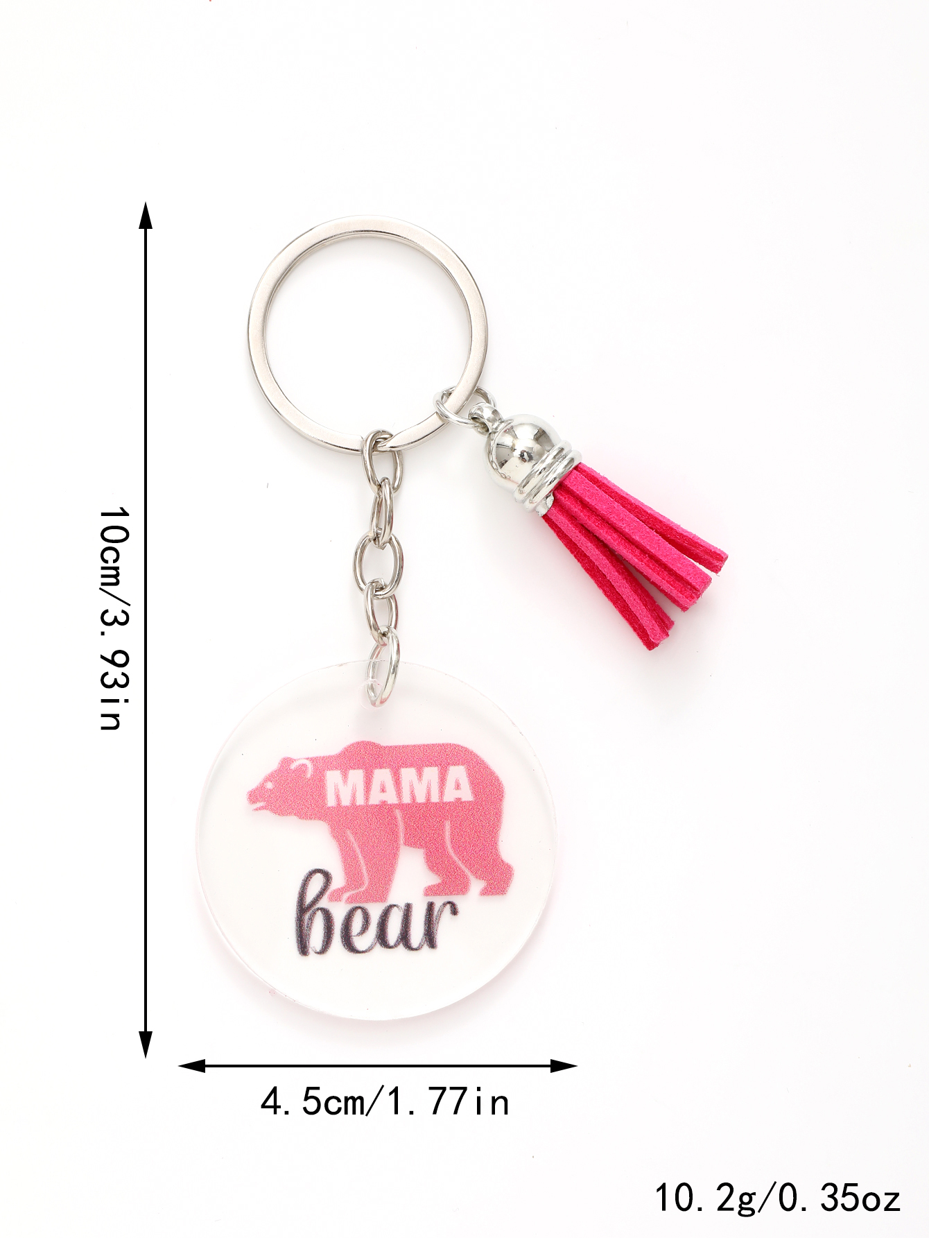 Modern Style Classic Style Commute Heart Shape Flower Arylic Tassel Mother'S Day Bag Pendant Keychain display picture 11