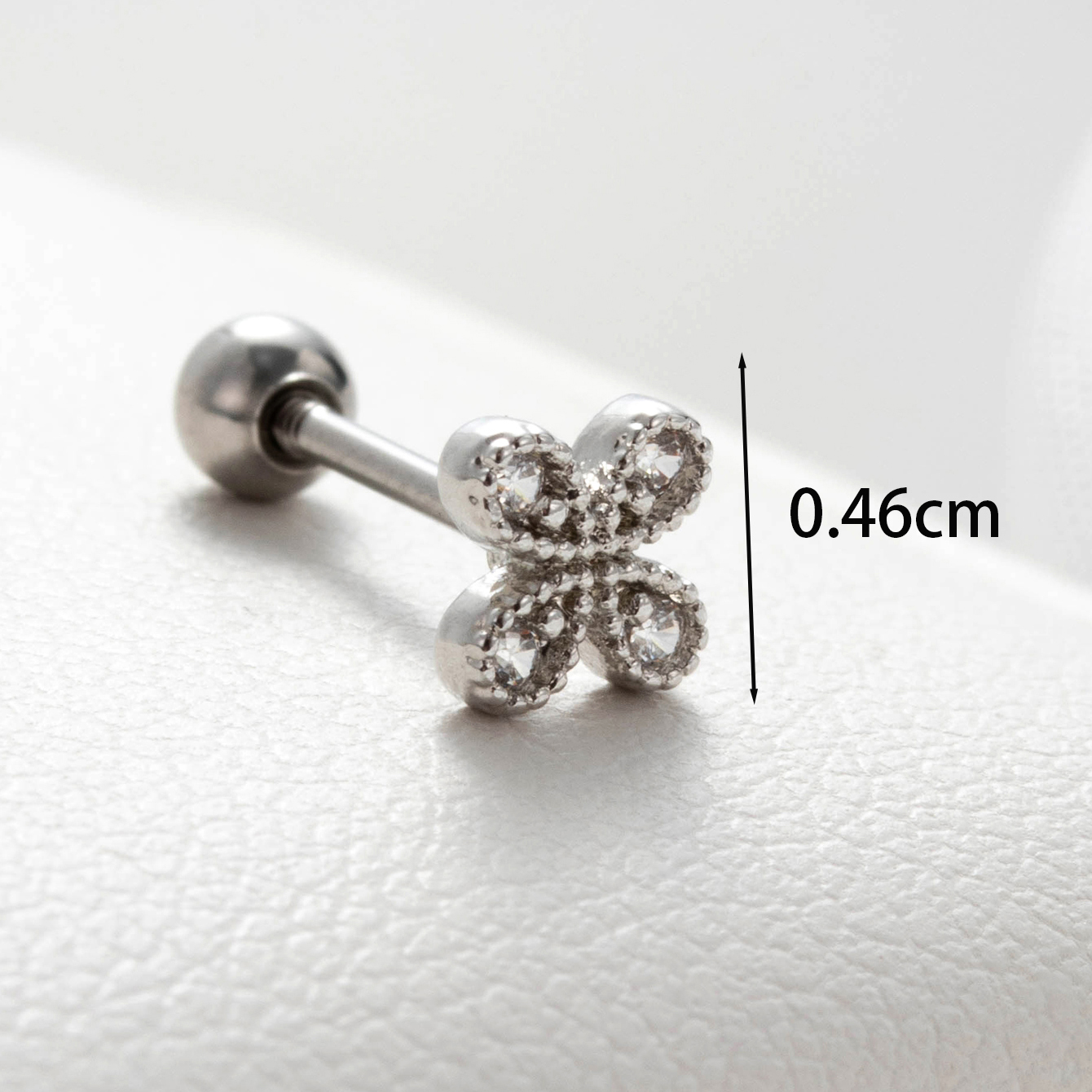 1 Pièce Décontractée Style Simple Fleur Incruster Le Cuivre Zircon Boucles D'oreilles display picture 2