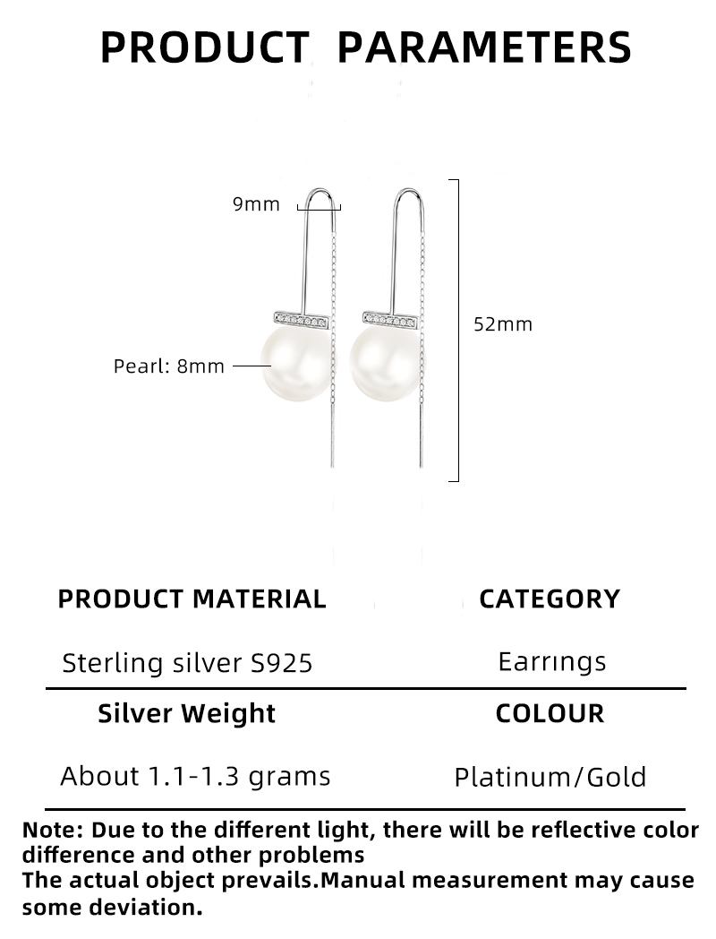 1 Pair Elegant Lady Modern Style Tassel Polishing Plating Inlay Sterling Silver Artificial Pearls Drop Earrings display picture 2