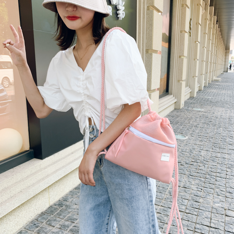 Klein Wasserdicht Einfarbig Lässig Täglich Rucksack Mit Kordelzug display picture 16