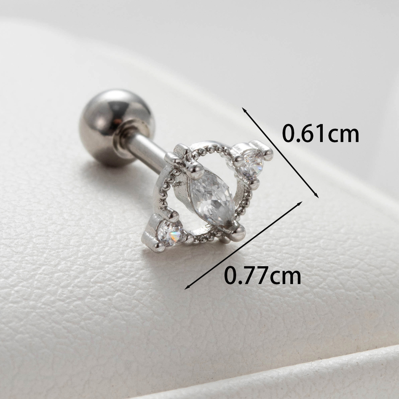 1 Piece Casual French Style Korean Style Butterfly Inlay Copper Zircon Ear Studs display picture 2