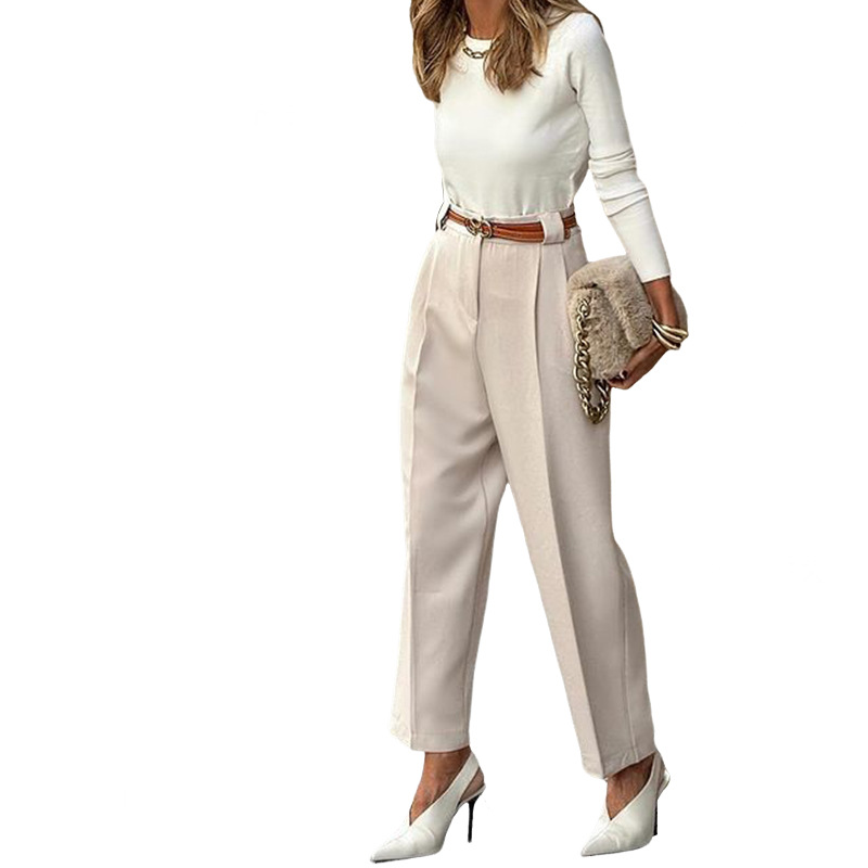 Women's Daily Streetwear Solid Color Ankle-Length Pocket Straight Pants display picture 11