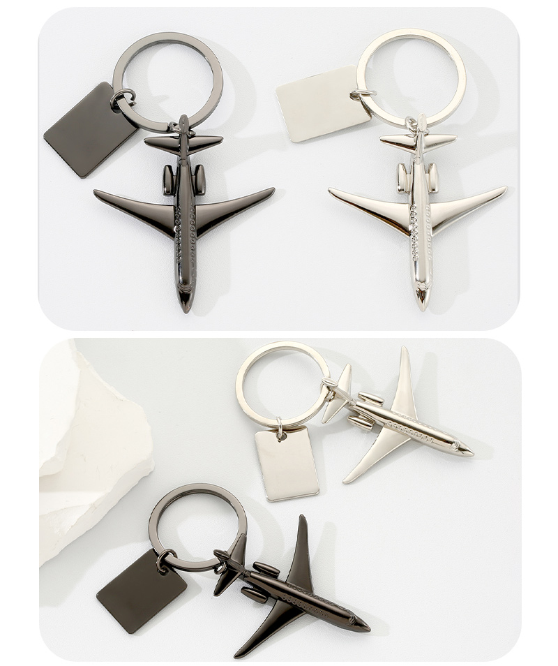 Modern Style Classic Style Rectangle Airplane Alloy Plating Bag Pendant Keychain display picture 3