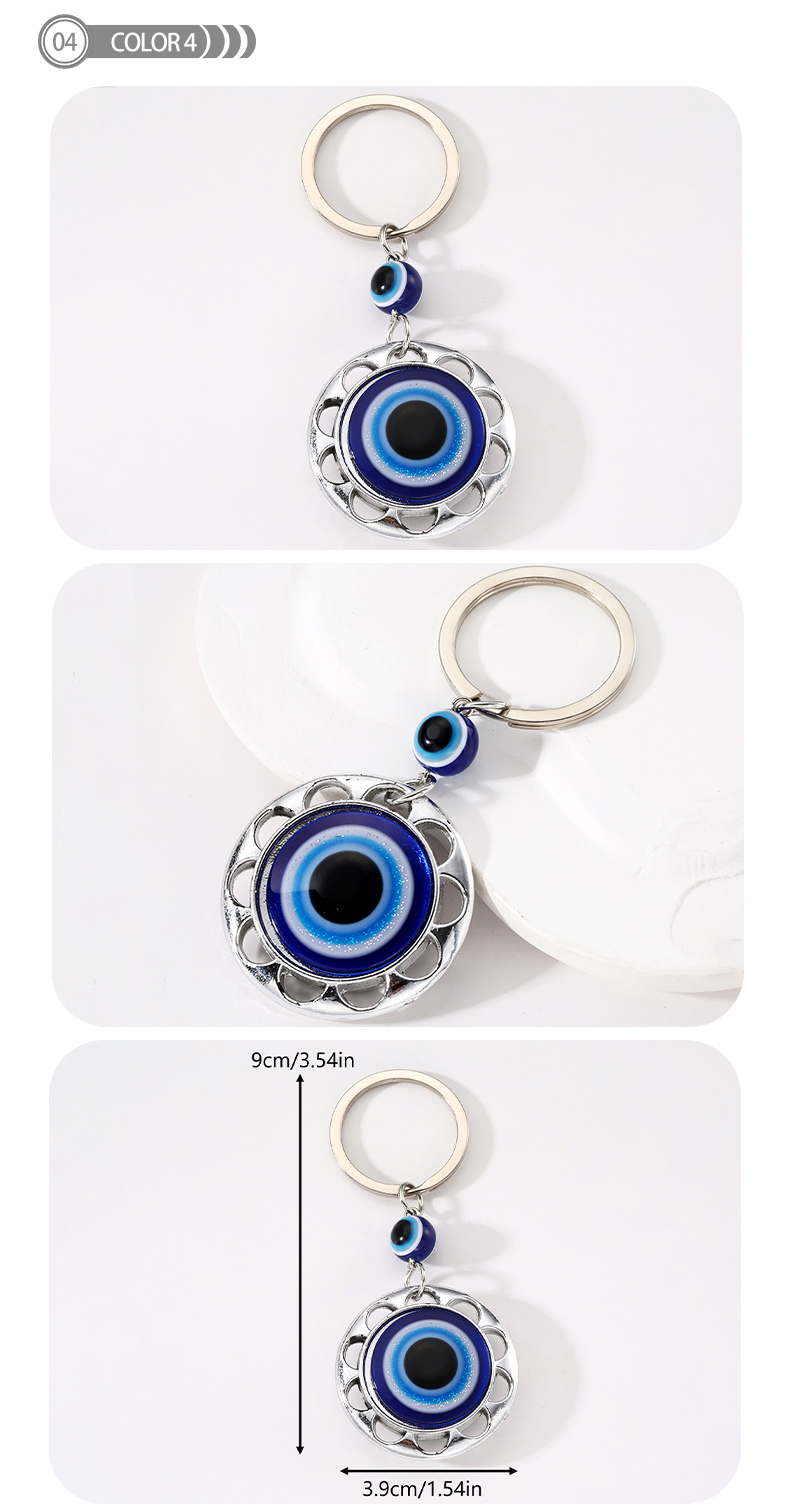 IG Style Classic Style Commute Devil's Eye Heart Shape Glass Casting Bag Pendant Keychain display picture 4