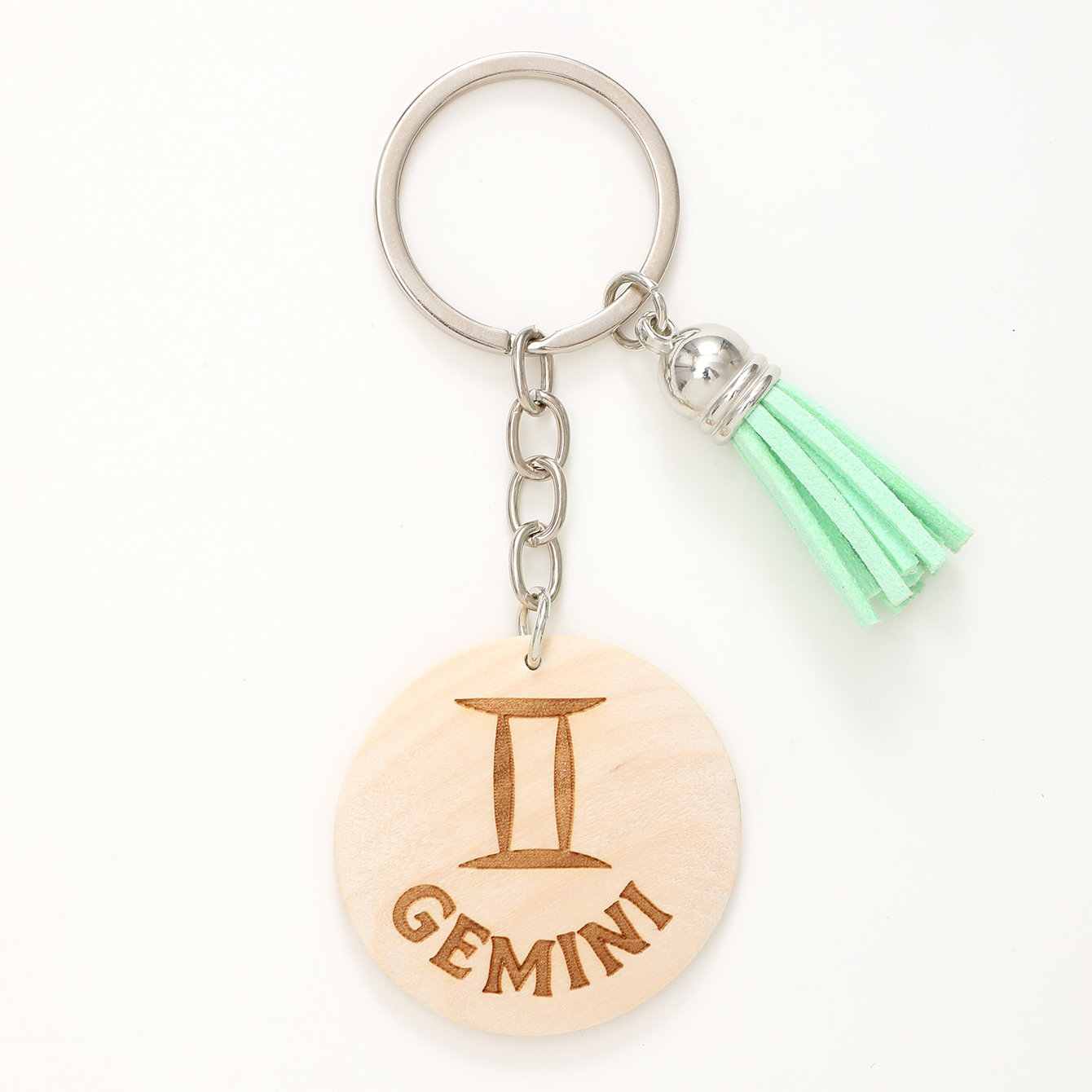 Casual Simple Style Classic Style Letter Constellation Wood Tassel Bag Pendant Keychain display picture 11