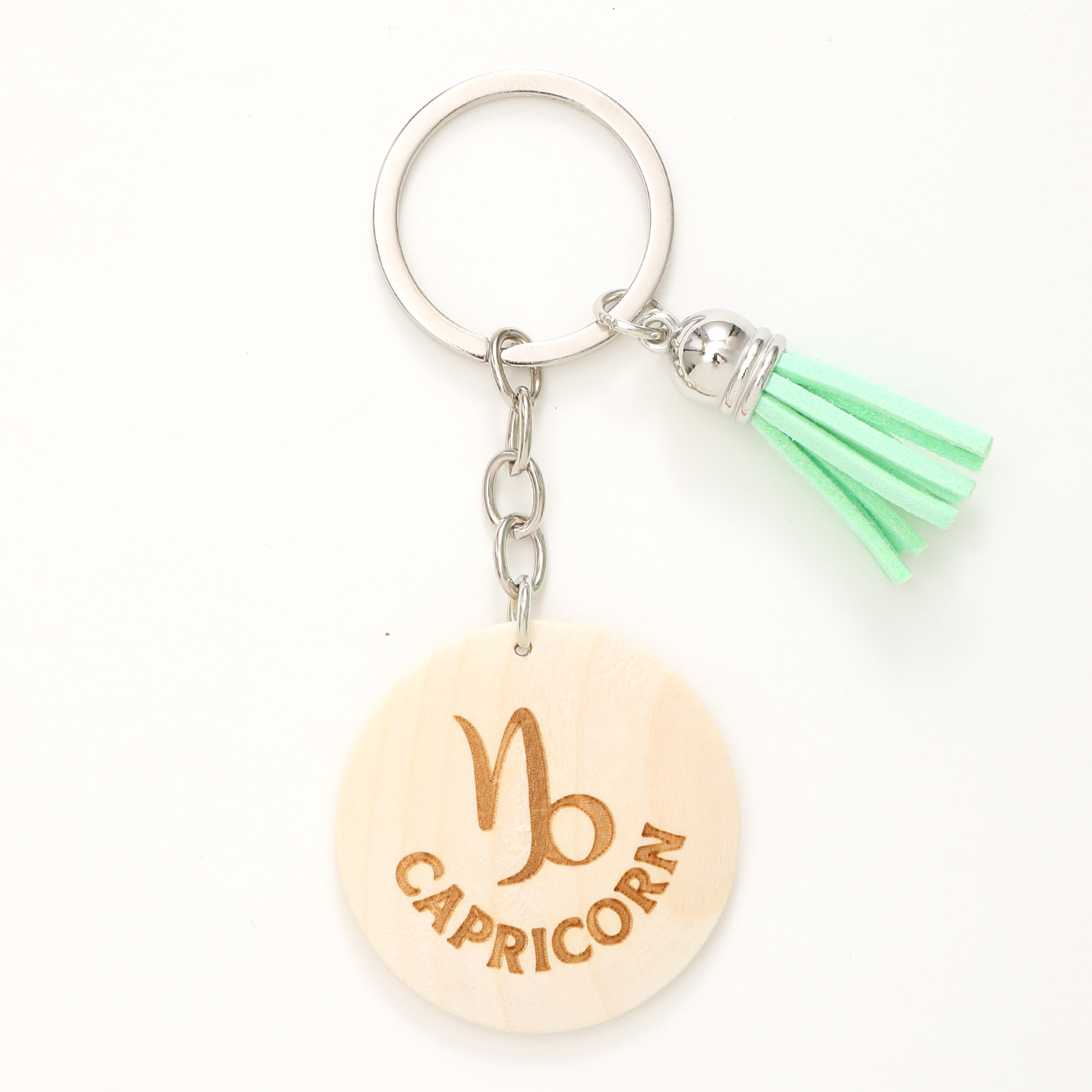 Casual Simple Style Classic Style Letter Constellation Wood Tassel Bag Pendant Keychain display picture 8
