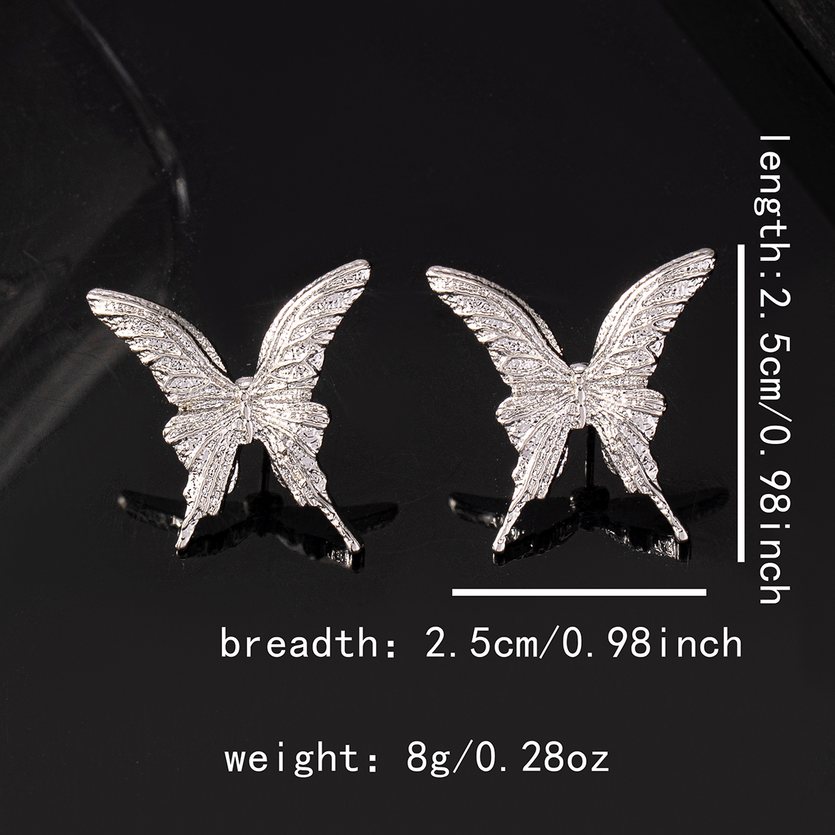 1 Pair Sweet Commute Butterfly Zinc Alloy Ear Studs display picture 1