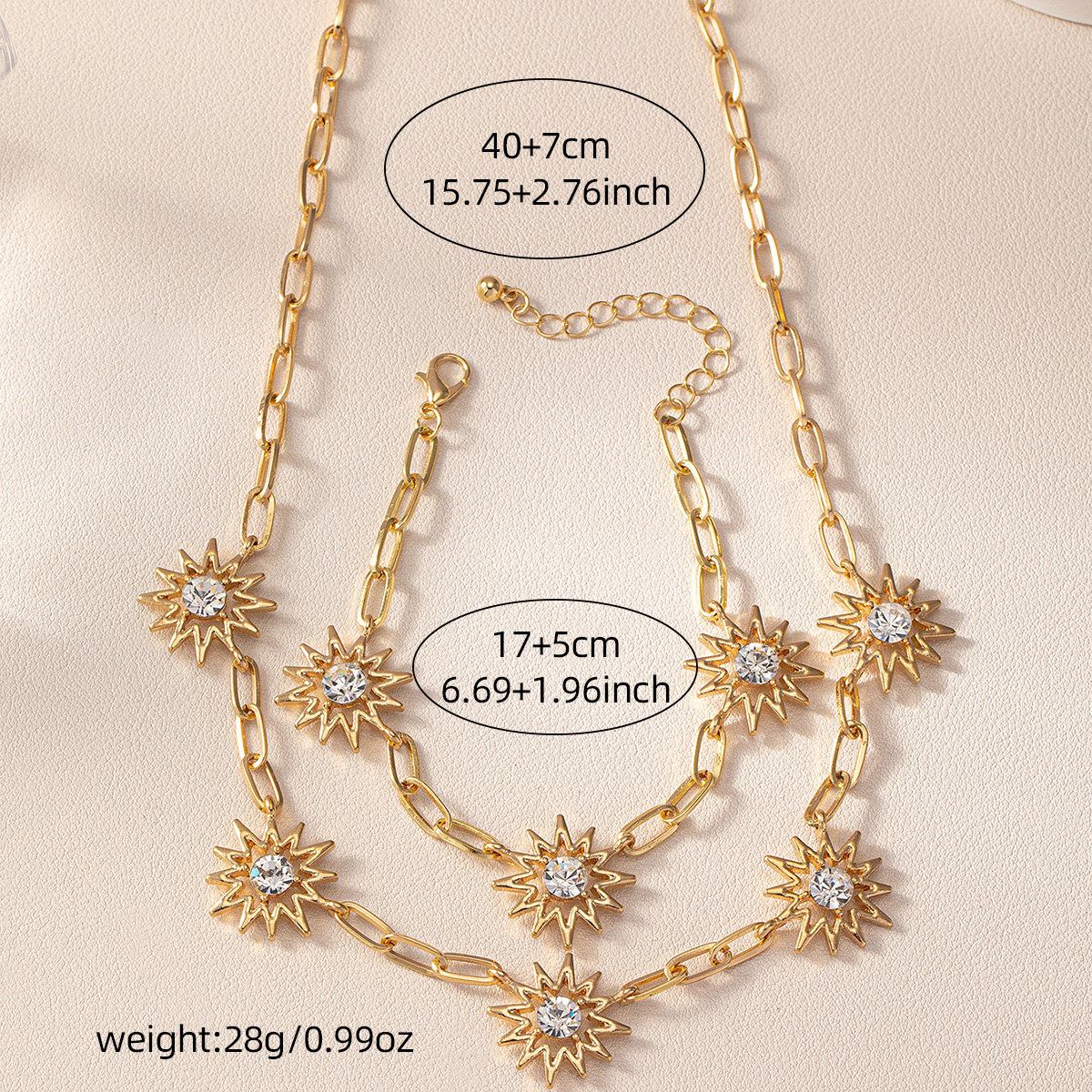 Bohemian Simple Style Flower Rhinestones Alloy Wholesale Jewelry Set display picture 1