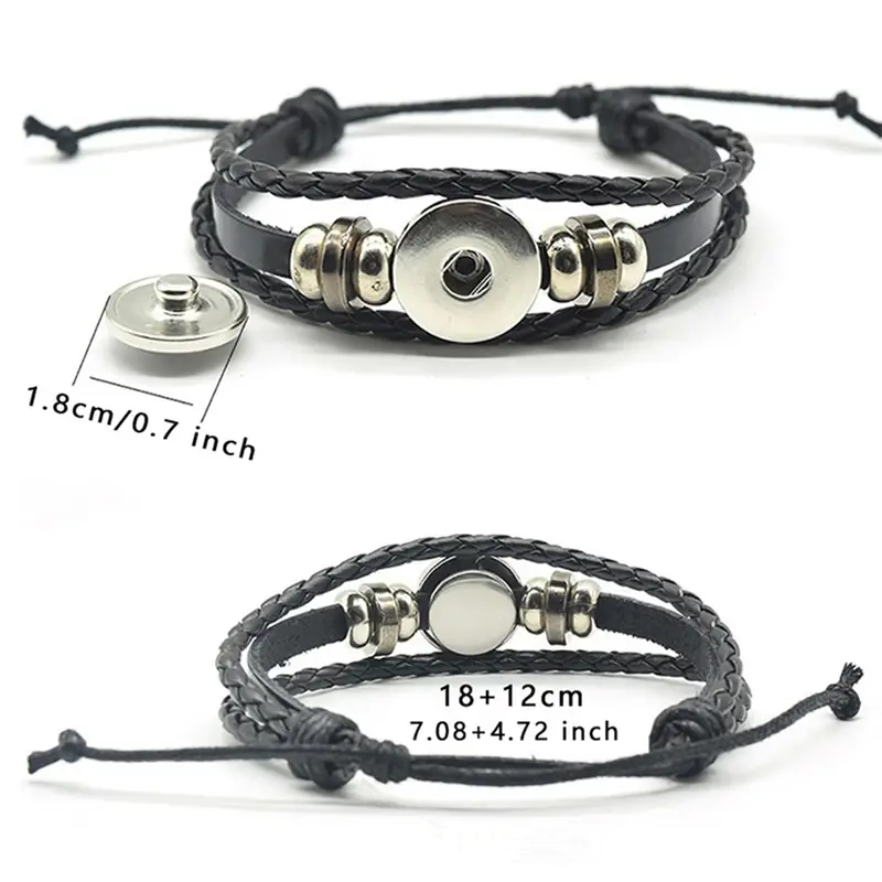 Wholesale Jewelry Pastoral Simple Style Four Leaf Clover Pu Leather Layered Bracelets display picture 7