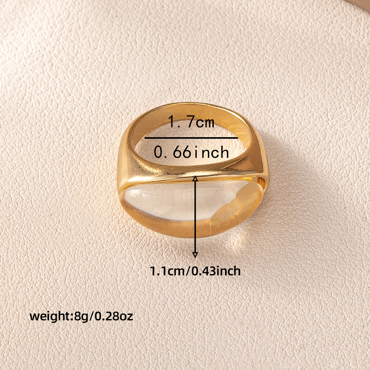 Simple Style Classic Style Solid Color Synthetic Resin Alloy Wholesale Rings display picture 6