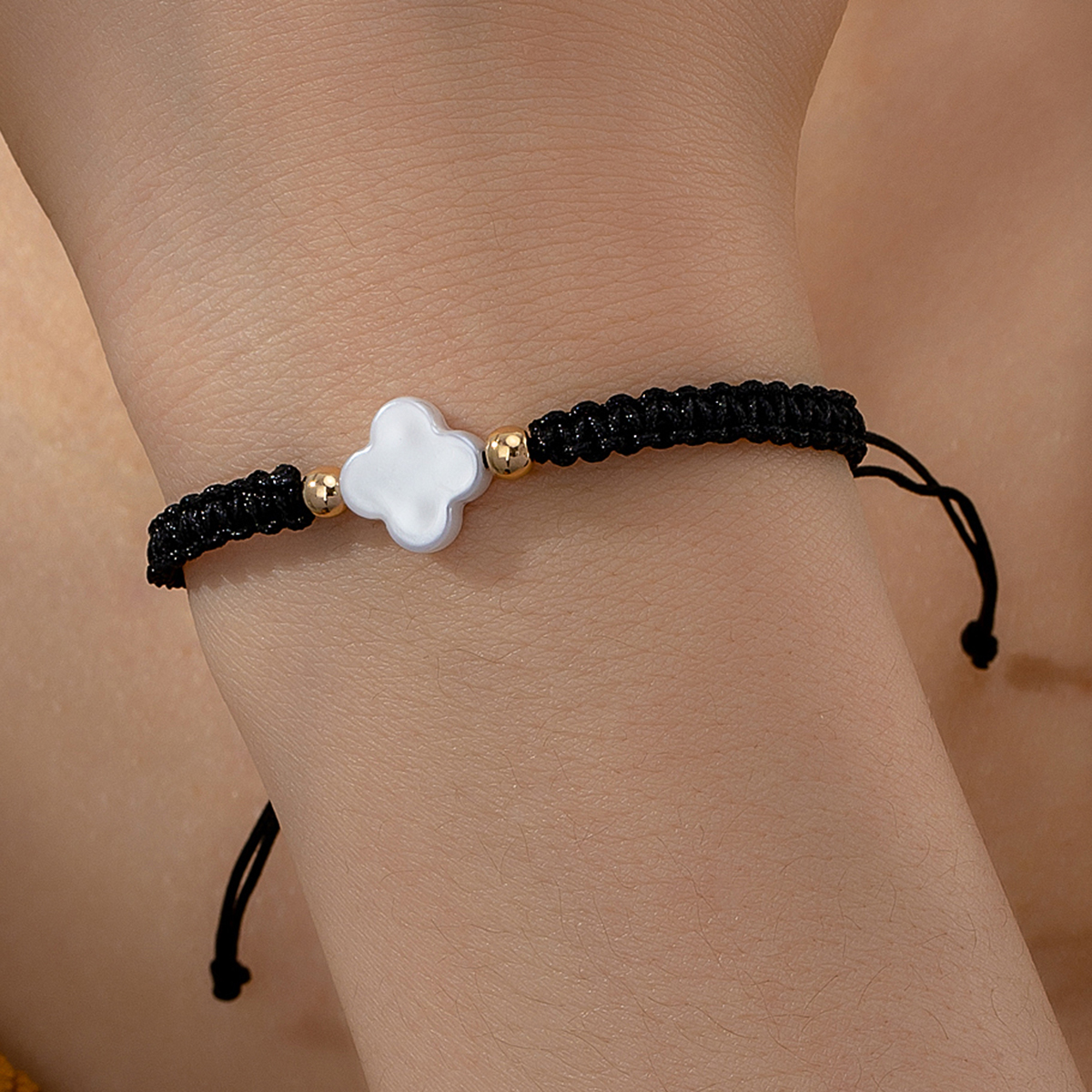 Wholesale Jewelry Simple Style Classic Style Four Leaf Clover Butterfly Synthetic Fibre Plastic Bracelets display picture 7