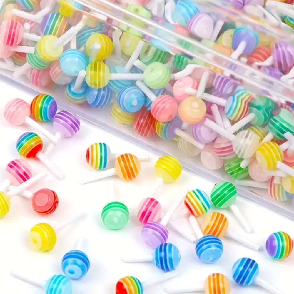 Cute Lollipop Resin Nail Decoration Accessories 100 PCS/Package display picture 4