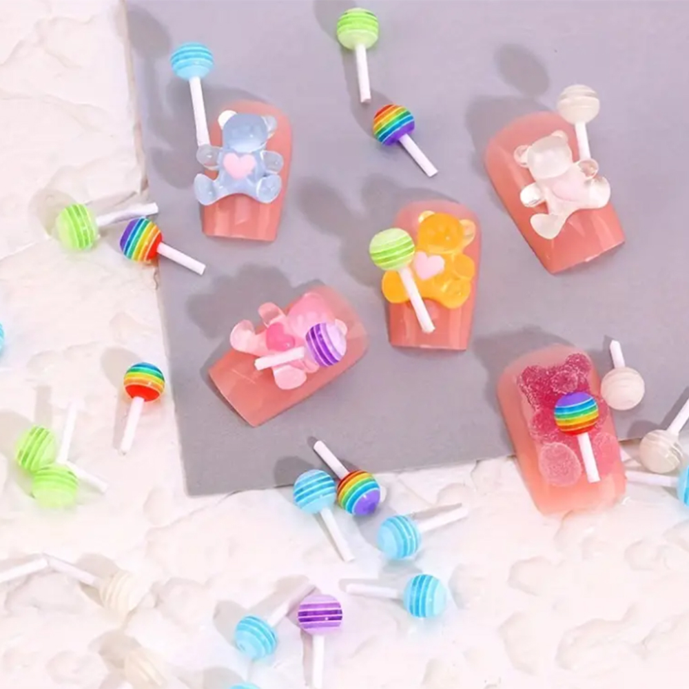 Cute Lollipop Resin Nail Decoration Accessories 100 PCS/Package display picture 7