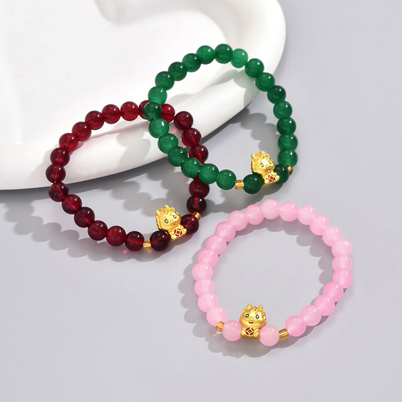 Wholesale Jewelry Simple Style Classic Style Round Glass Glass Beaded Bracelets display picture 4