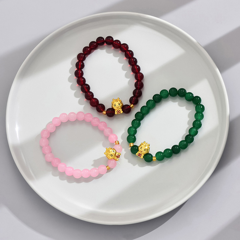 Wholesale Jewelry Simple Style Classic Style Round Glass Glass Beaded Bracelets display picture 6