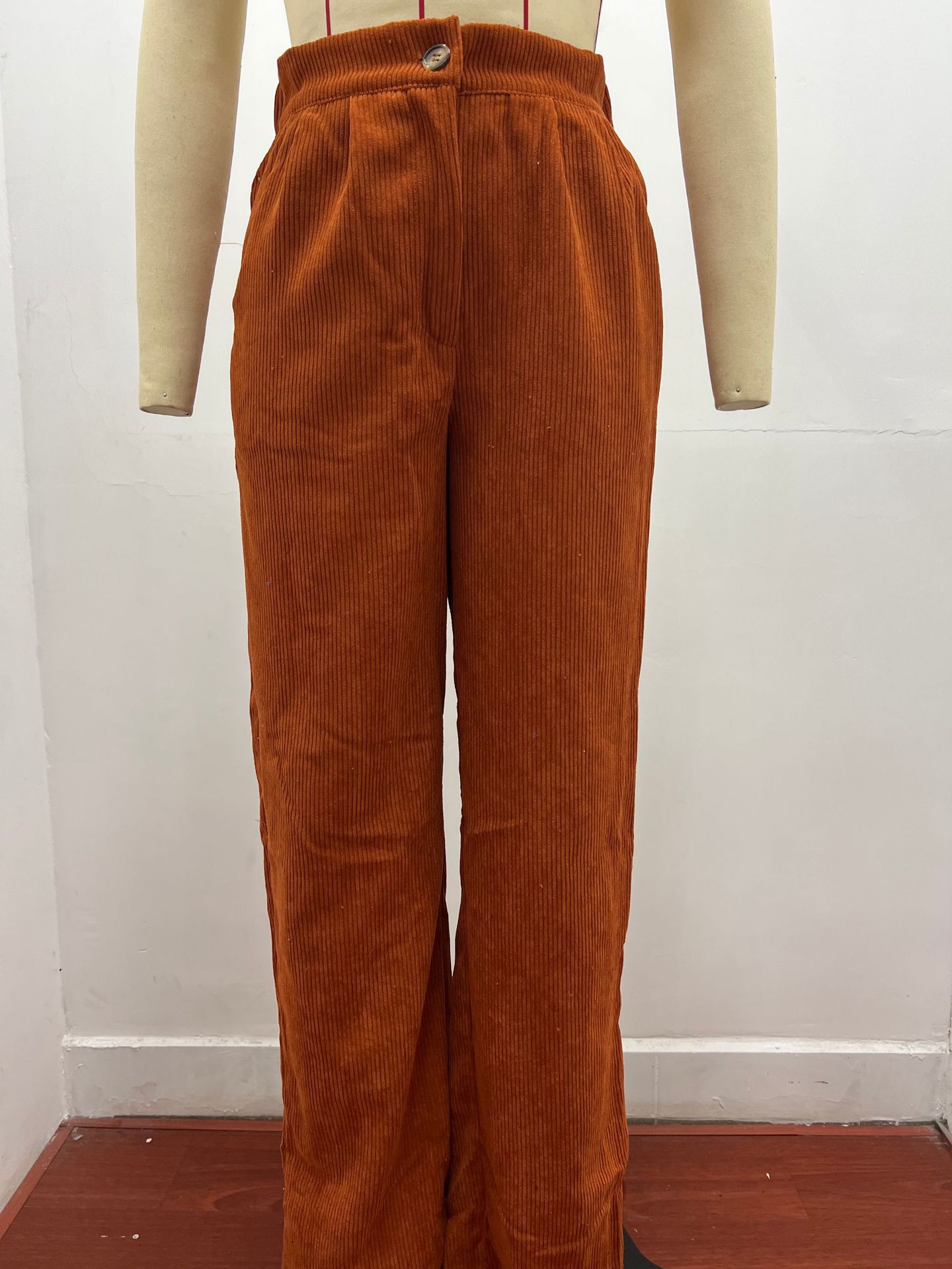 Women's Street Fashion Solid Color Full Length Pocket Straight Pants display picture 16