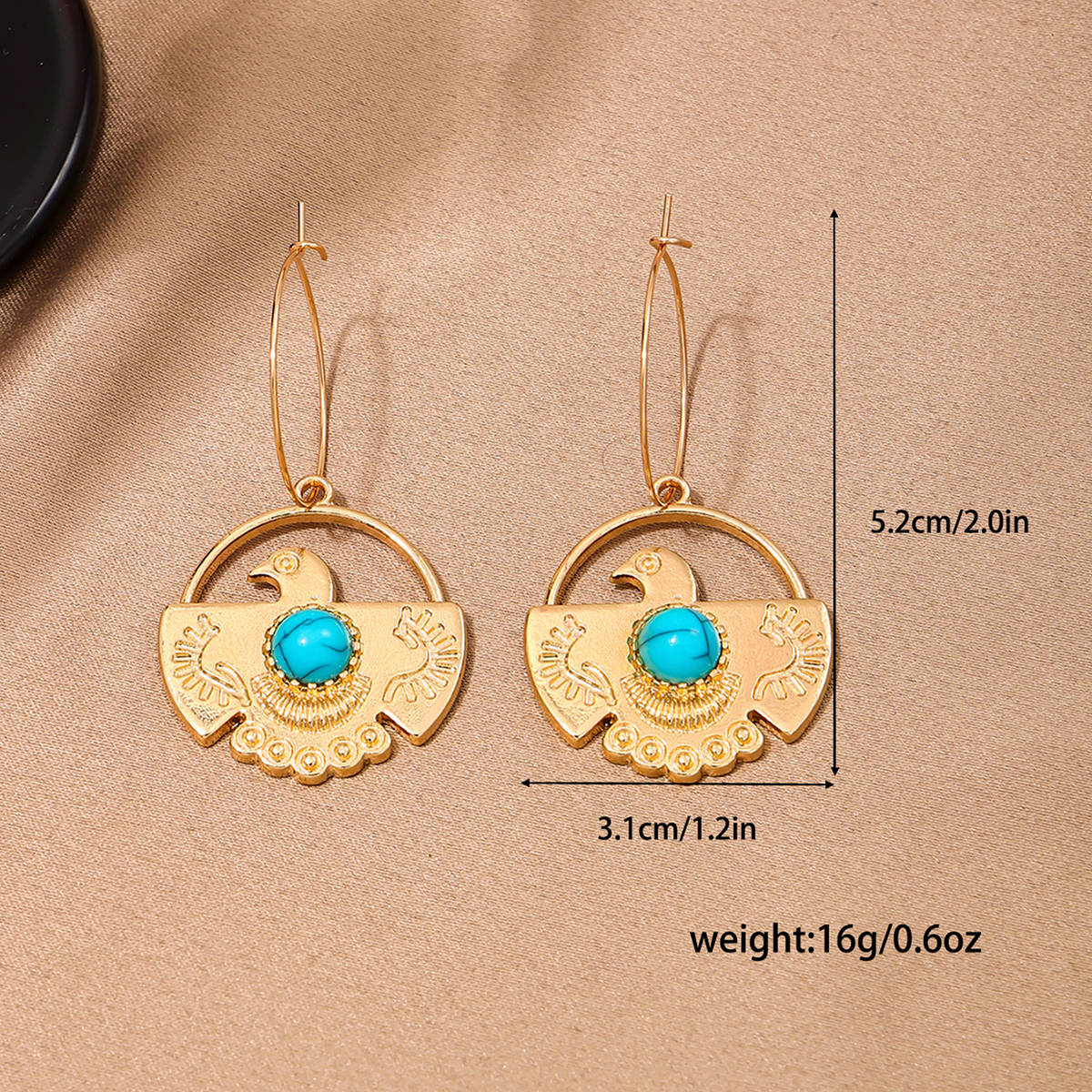 1 Pair Bohemian Classic Style Eagle Zinc Alloy Drop Earrings display picture 3