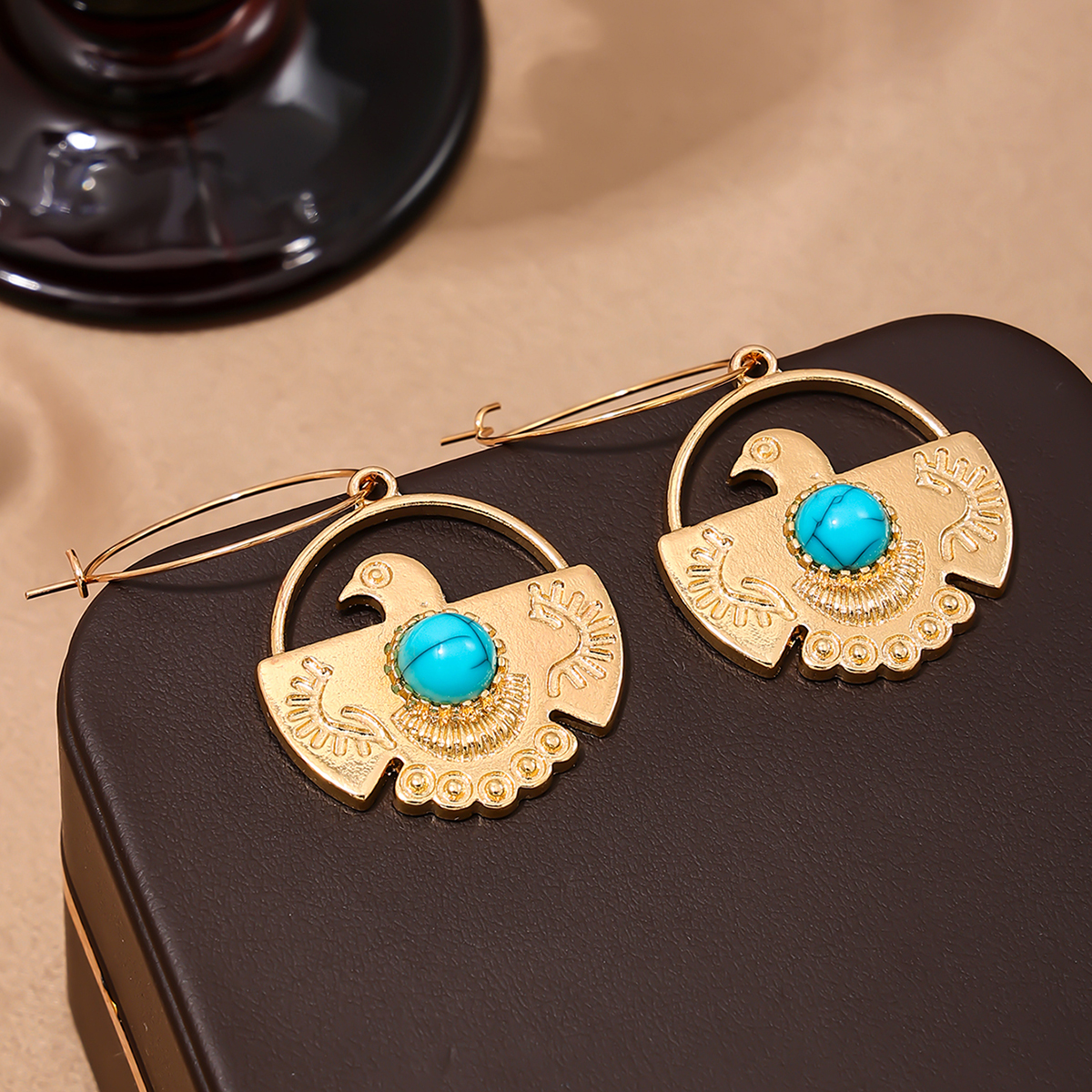 1 Pair Bohemian Classic Style Eagle Zinc Alloy Drop Earrings display picture 5