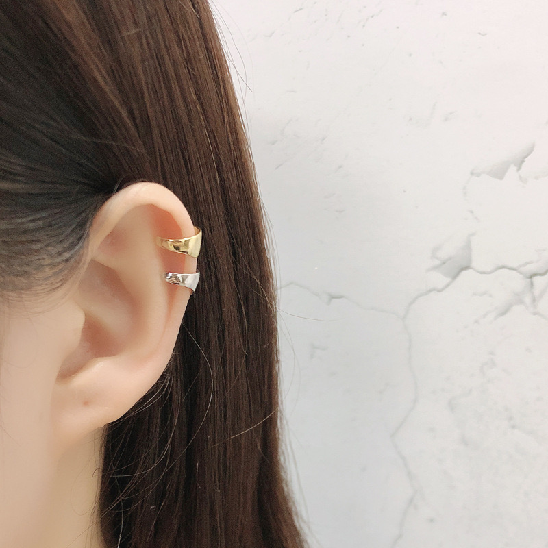 1 Piece Basic Simple Style Classic Style Geometric Plating Sterling Silver White Gold Plated Gold Plated Ear Cuffs display picture 3