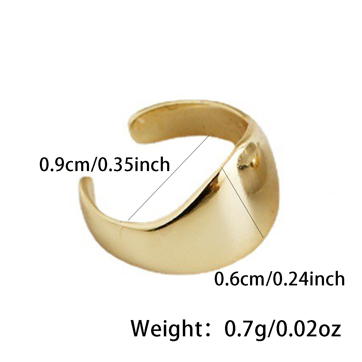 1 Piece Basic Simple Style Classic Style Geometric Plating Sterling Silver White Gold Plated Gold Plated Ear Cuffs display picture 1