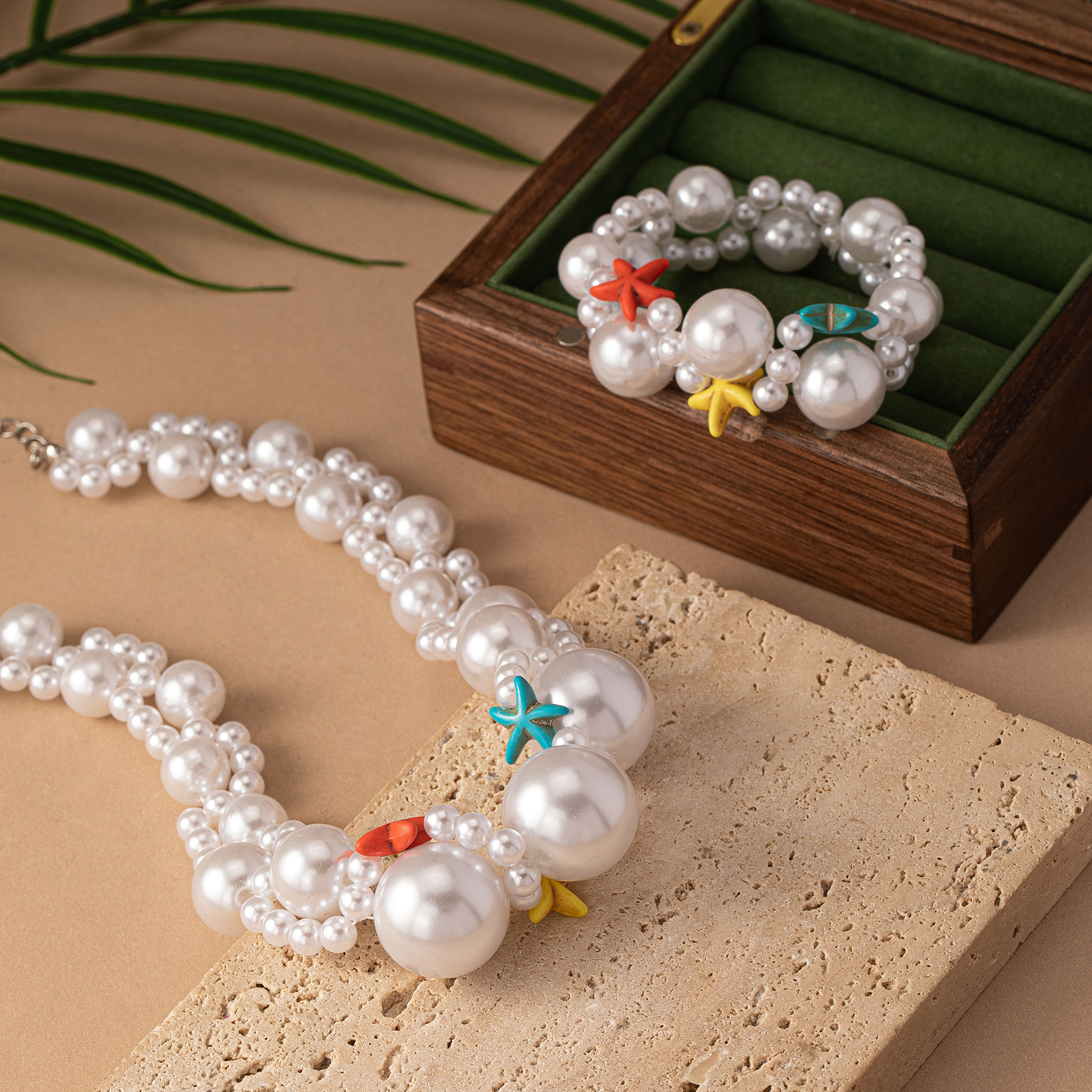 Romantic Sweet Starfish Plastic Wholesale Jewelry Set display picture 3