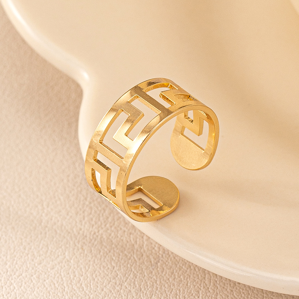IG Style Simple Style Solid Color Alloy Wholesale Open Rings display picture 4