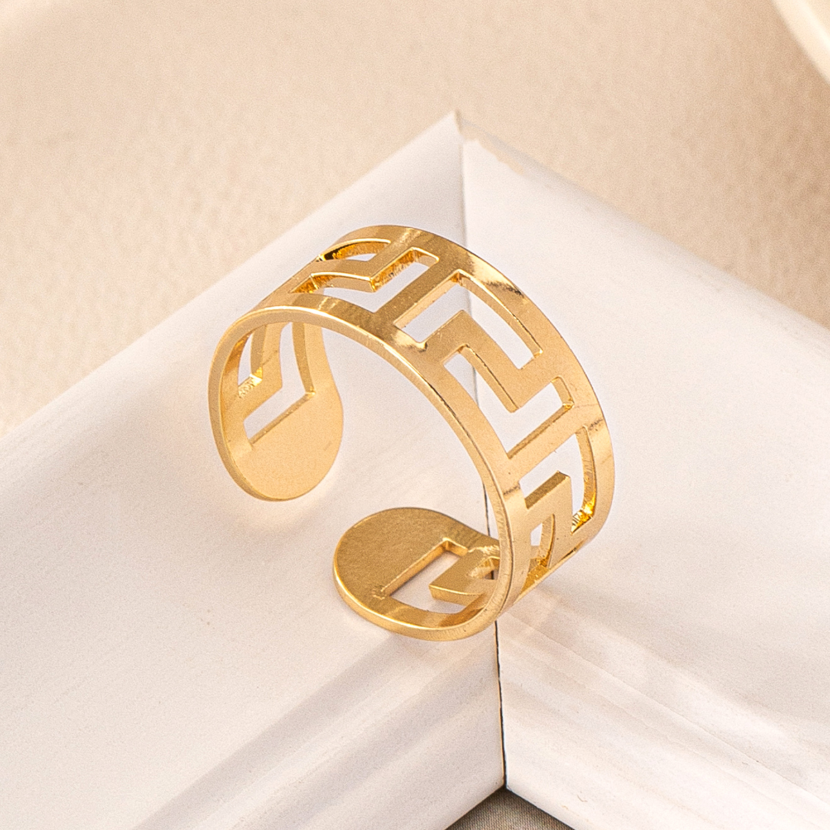 IG Style Simple Style Solid Color Alloy Wholesale Open Rings display picture 5