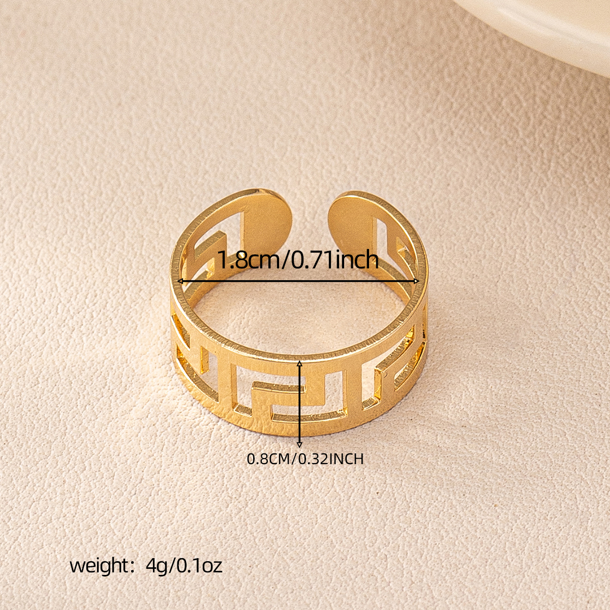 IG Style Simple Style Solid Color Alloy Wholesale Open Rings display picture 2