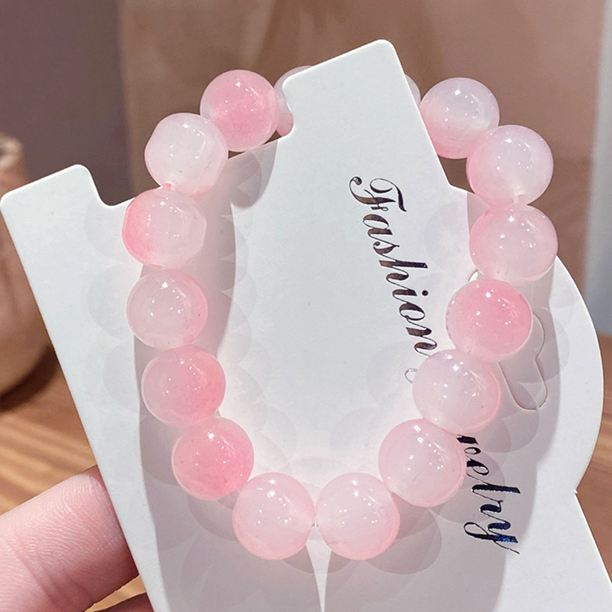 Wholesale Jewelry Elegant Sweet Round Glass Beaded Handmade Bracelets display picture 7