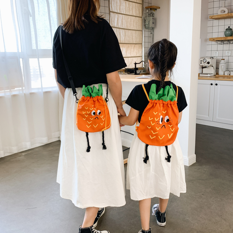 Large Backpack Small Shoulder Bag Pineapple Daily Shopping Kids Backpack Women's Backpack display picture 19