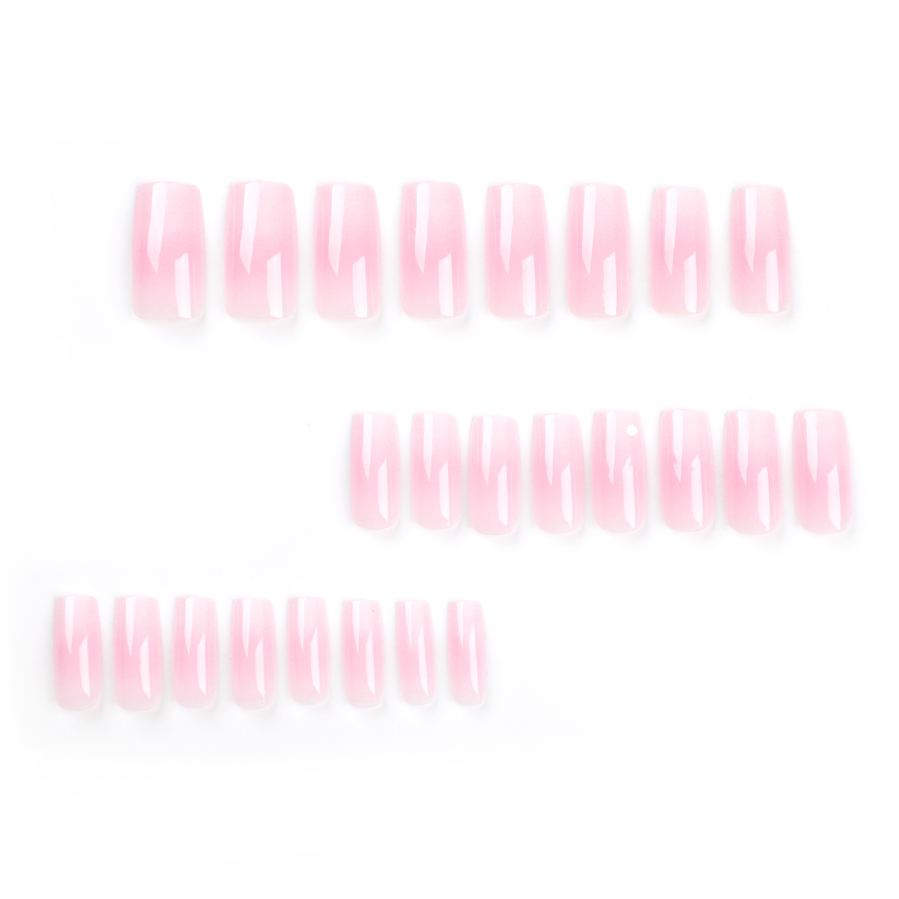Cute Solid Color Gradient Color ABS Wear Manicure A Pack Of 24 display picture 3