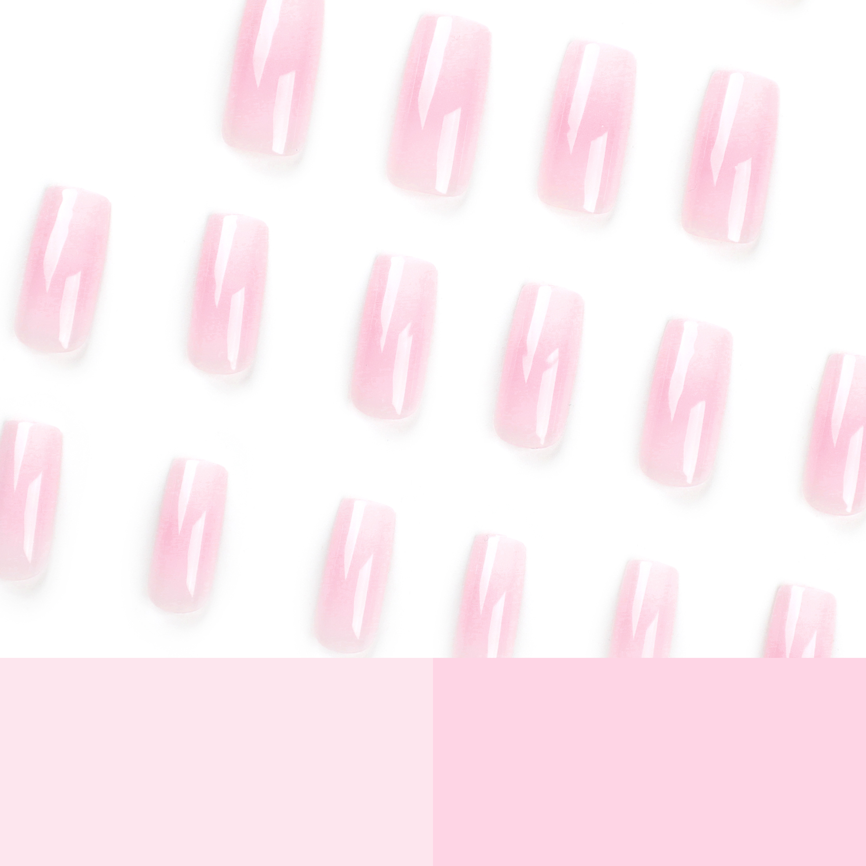 Cute Solid Color Gradient Color ABS Wear Manicure A Pack Of 24 display picture 4