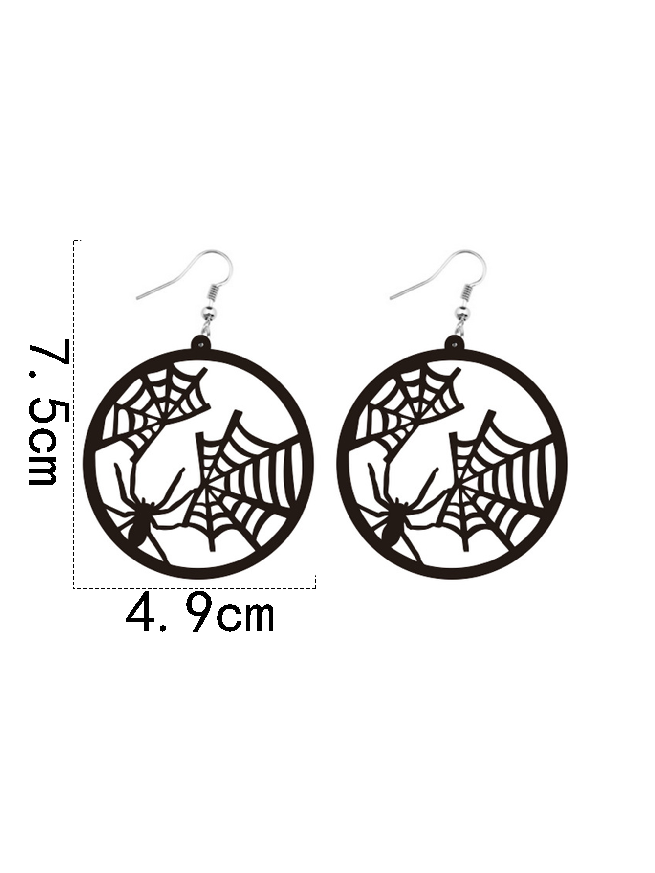 1 Pair Gothic Cool Style Cat Spider Bat Arylic Drop Earrings display picture 1