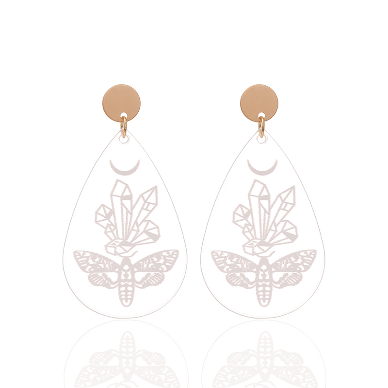 1 Pair Casual Vintage Style Sweet Stone Bee Printing Arylic Drop Earrings display picture 3