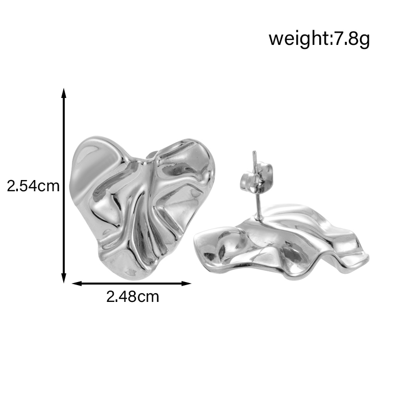 1 Pair Simple Style Classic Style Heart Shape Heart 304 Stainless Steel Ear Studs display picture 6