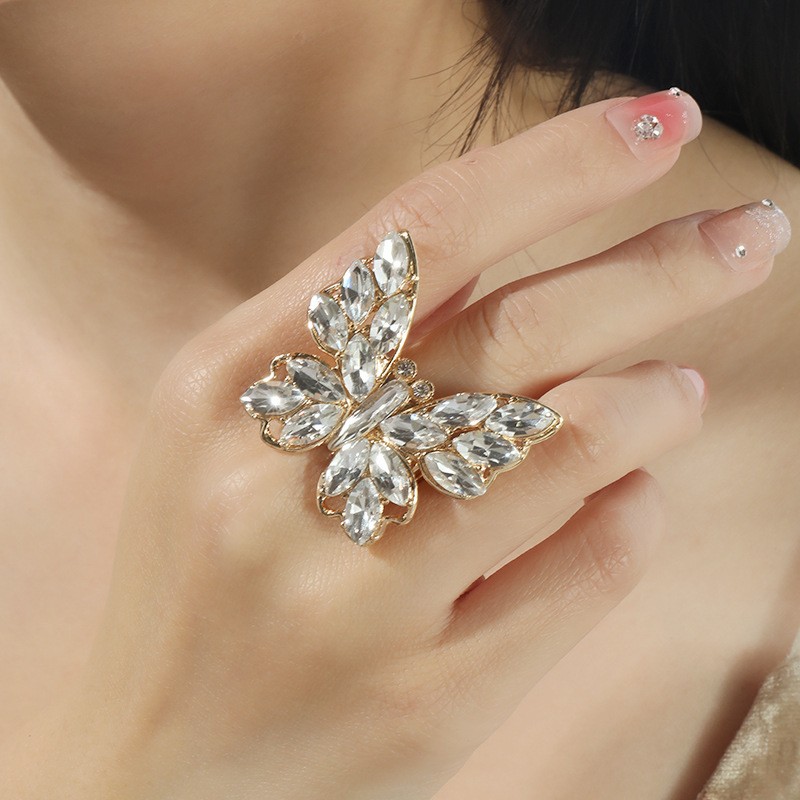 Simple Style Classic Style Butterfly Zircon Alloy Wholesale Rings display picture 1
