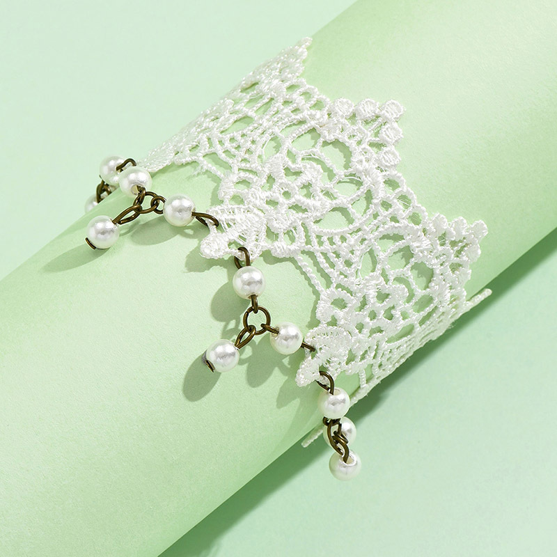 Bijoux En Gros Style Simple Style Classique Couleur Unie Polyester Alliage De Zinc Évider Bracelets display picture 4