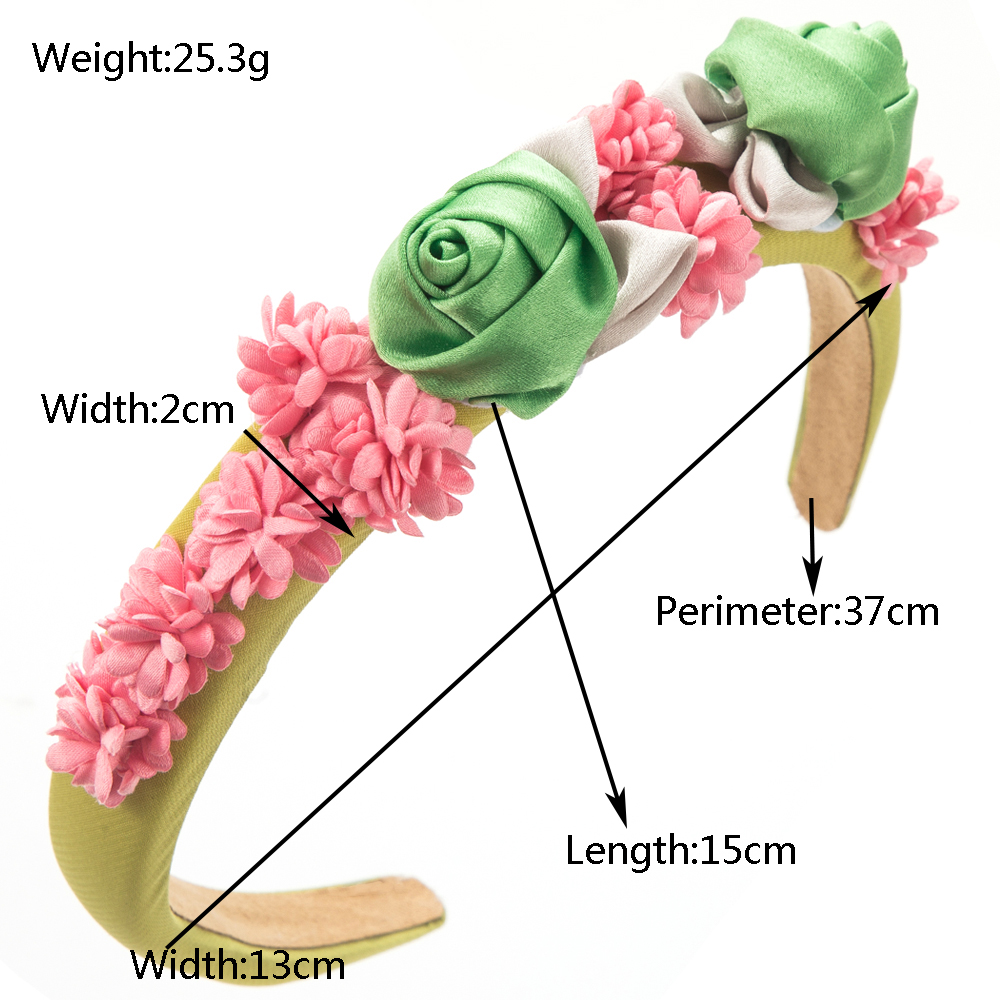 Women's Casual Vacation Classic Style Flower Alloy Cloth Inlay Fabric Flowers Hair Band display picture 1
