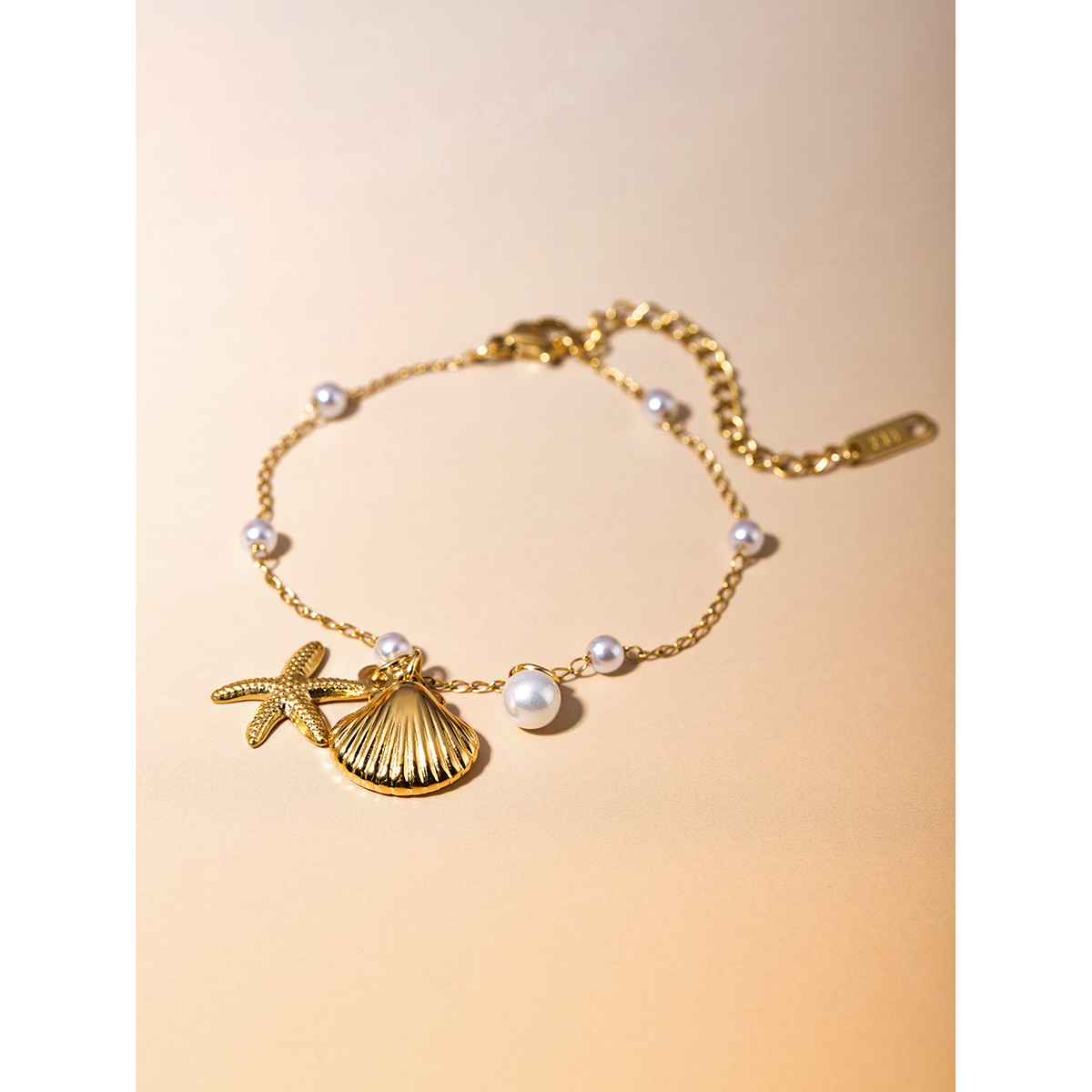 Casual Beach Starfish Shell 304 Stainless Steel 18K Gold Plated Bracelets In Bulk display picture 10