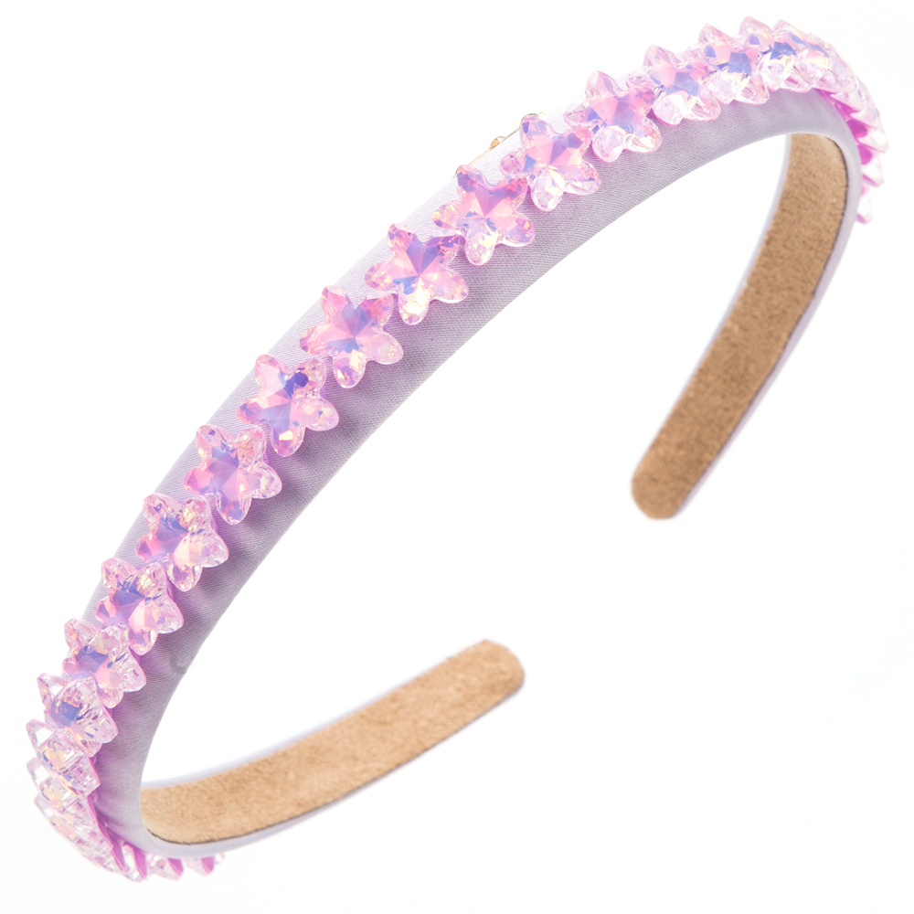 Women's Casual Vacation Classic Style Star Alloy Cloth Inlay Fabric Glass Hair Band display picture 6