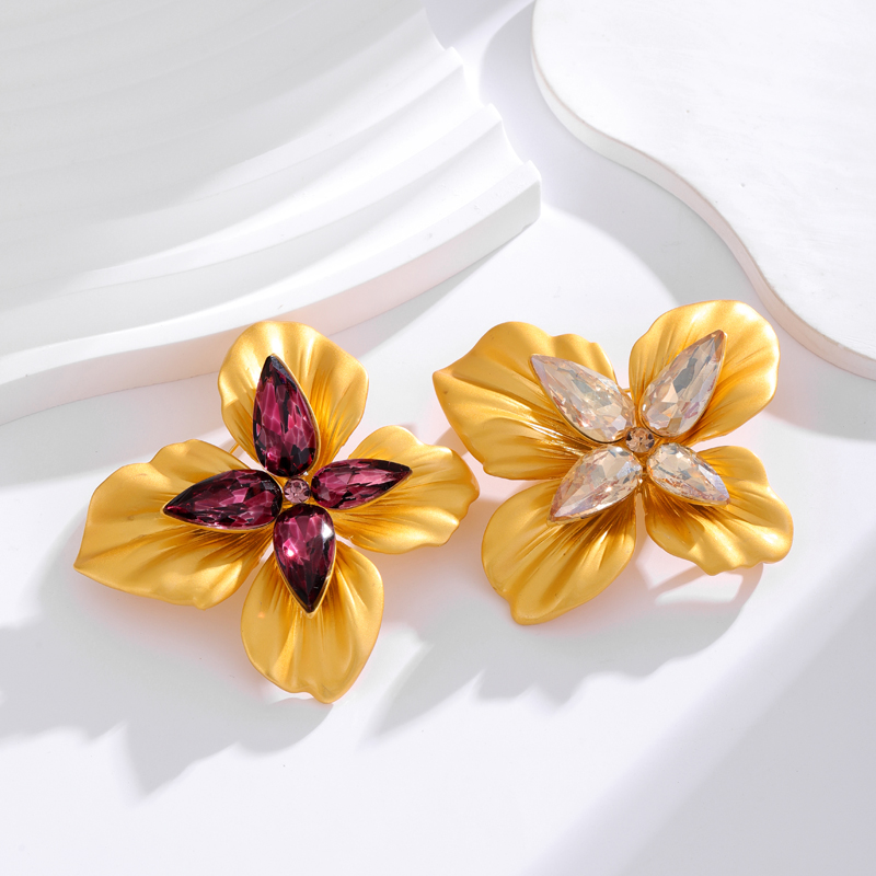 Sweet Flower Alloy Inlay Rhinestones Glass Unisex Brooches display picture 13