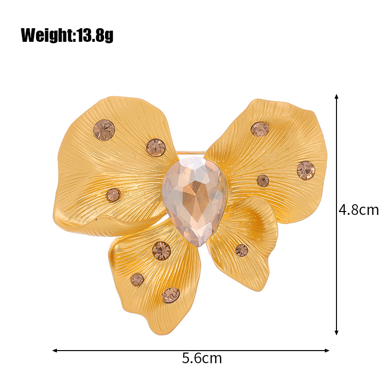 Sweet Flower Alloy Inlay Rhinestones Glass Unisex Brooches display picture 3