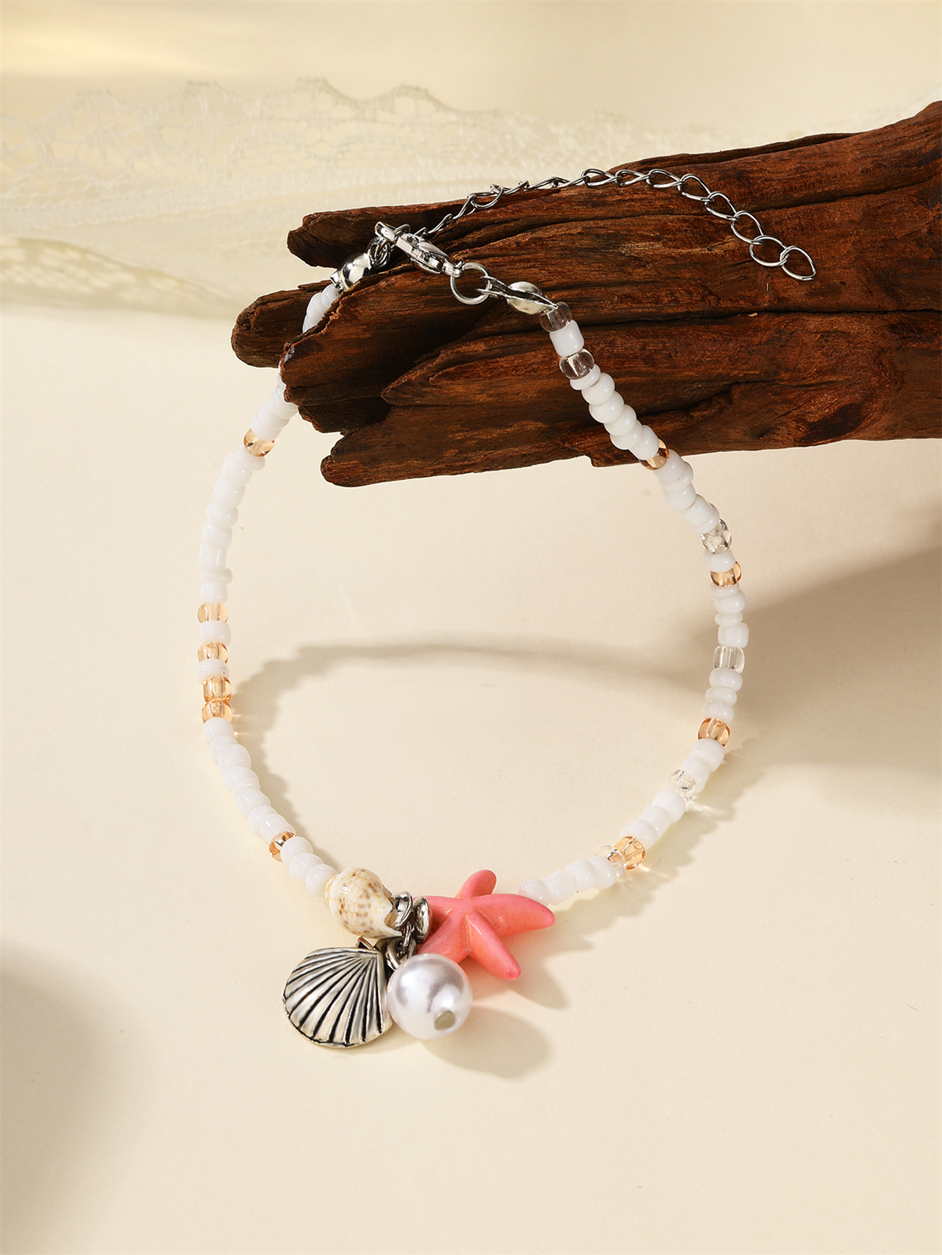 Casual Beach Starfish Conch Natural Stone Beaded Women's Anklet display picture 9