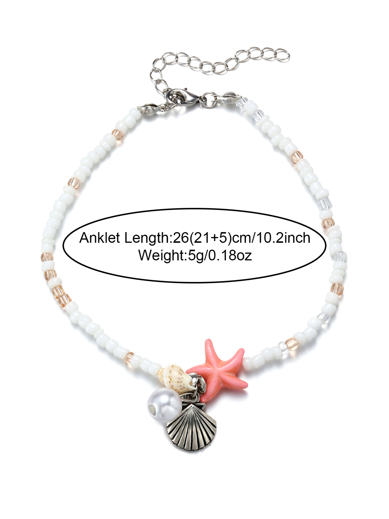 Casual Beach Starfish Conch Natural Stone Beaded Women's Anklet display picture 10