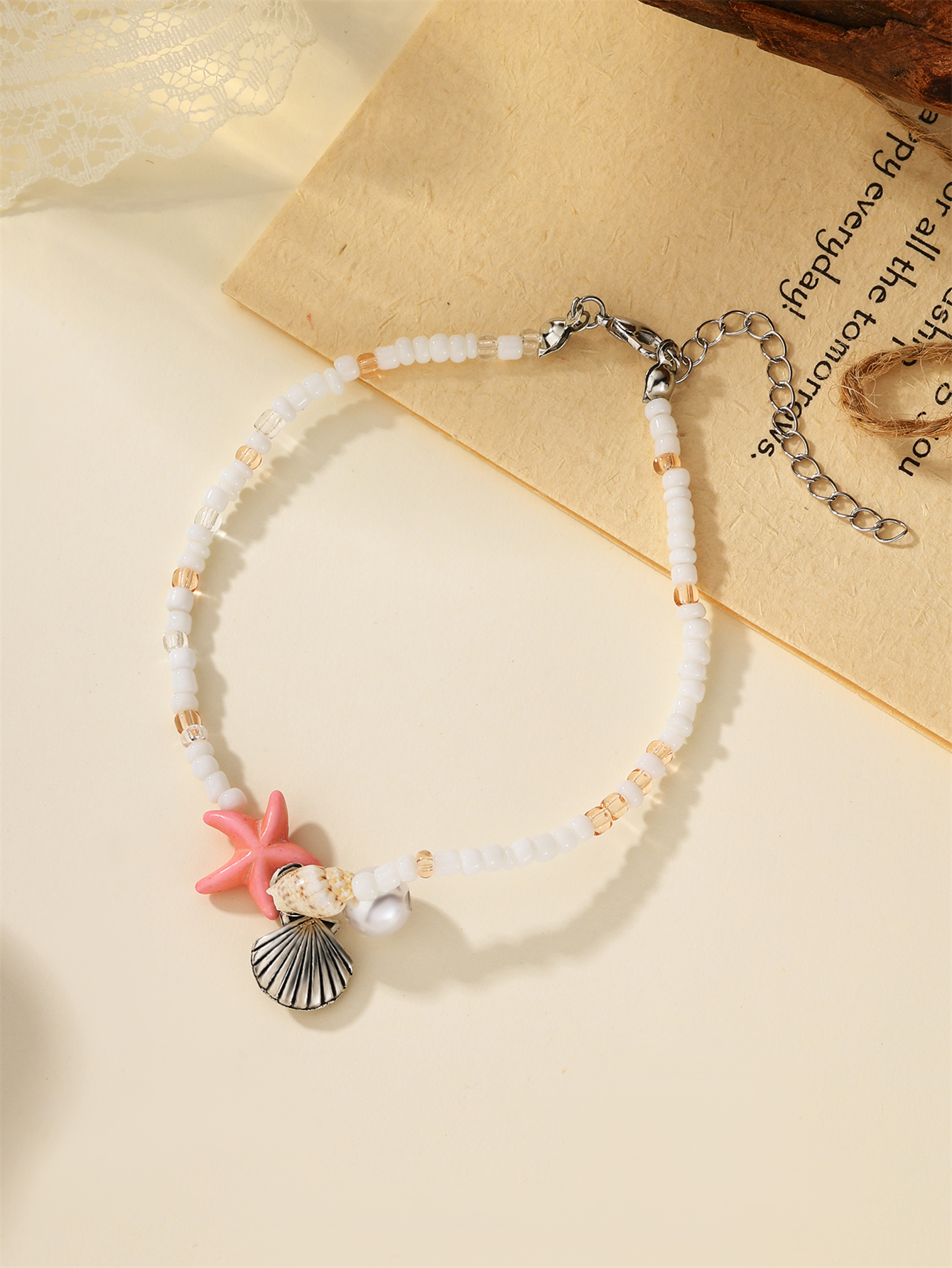 Casual Beach Starfish Conch Natural Stone Beaded Women's Anklet display picture 12