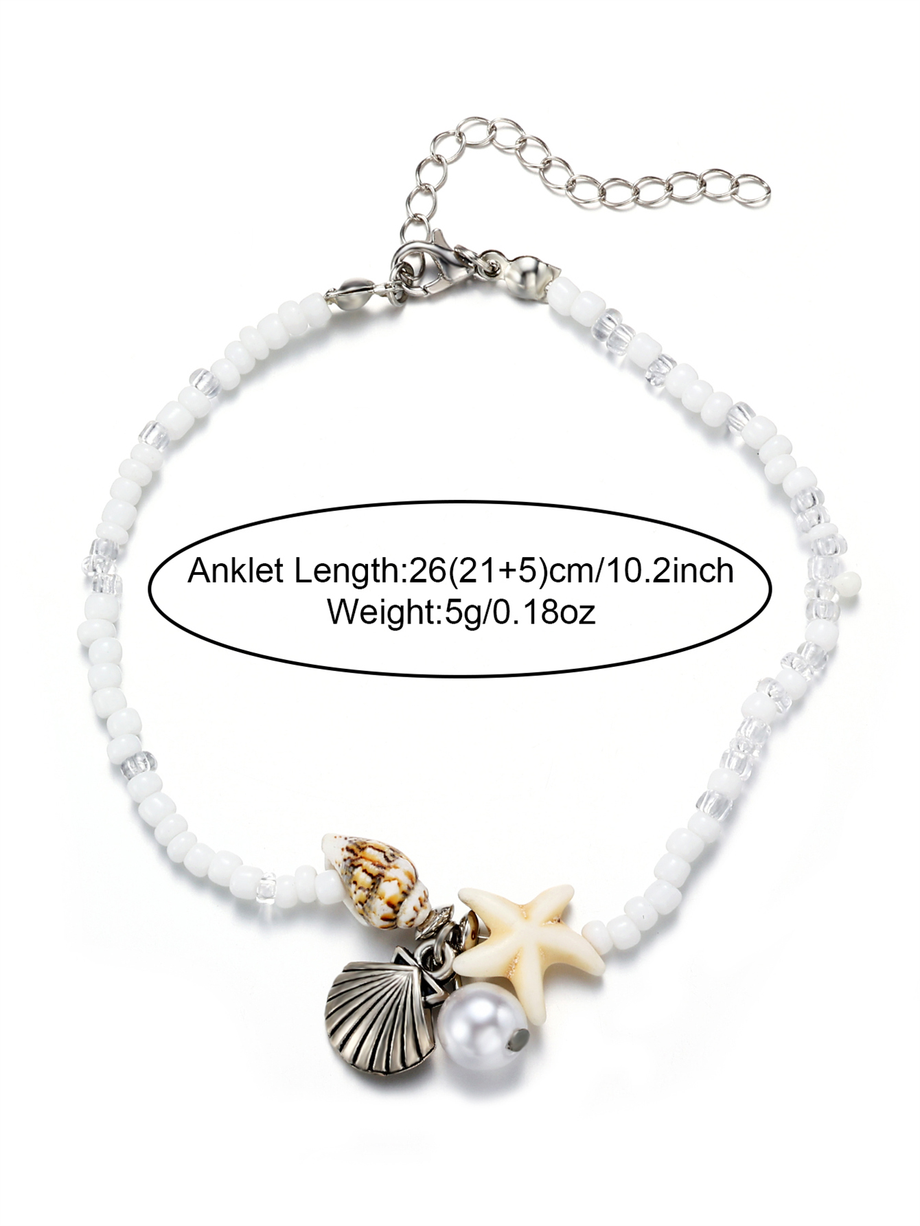 Casual Beach Starfish Conch Natural Stone Beaded Women's Anklet display picture 19