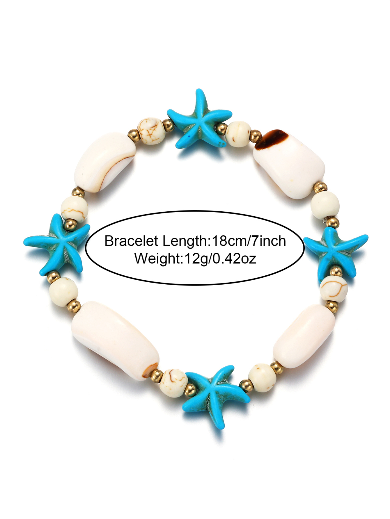 Casual Beach Starfish Conch Natural Stone Bracelets In Bulk display picture 3