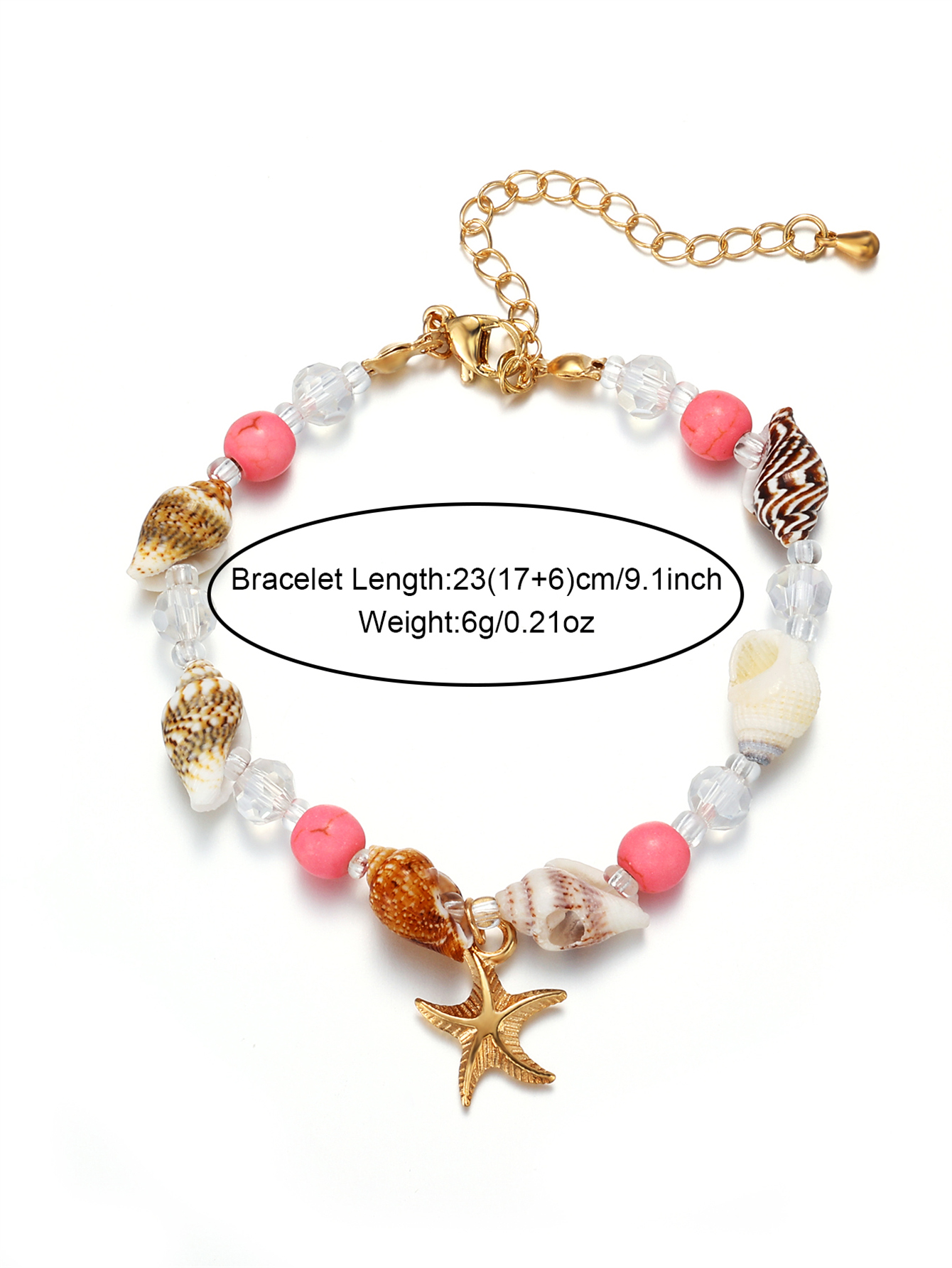 Casual Beach Starfish Conch Natural Stone Bracelets In Bulk display picture 5