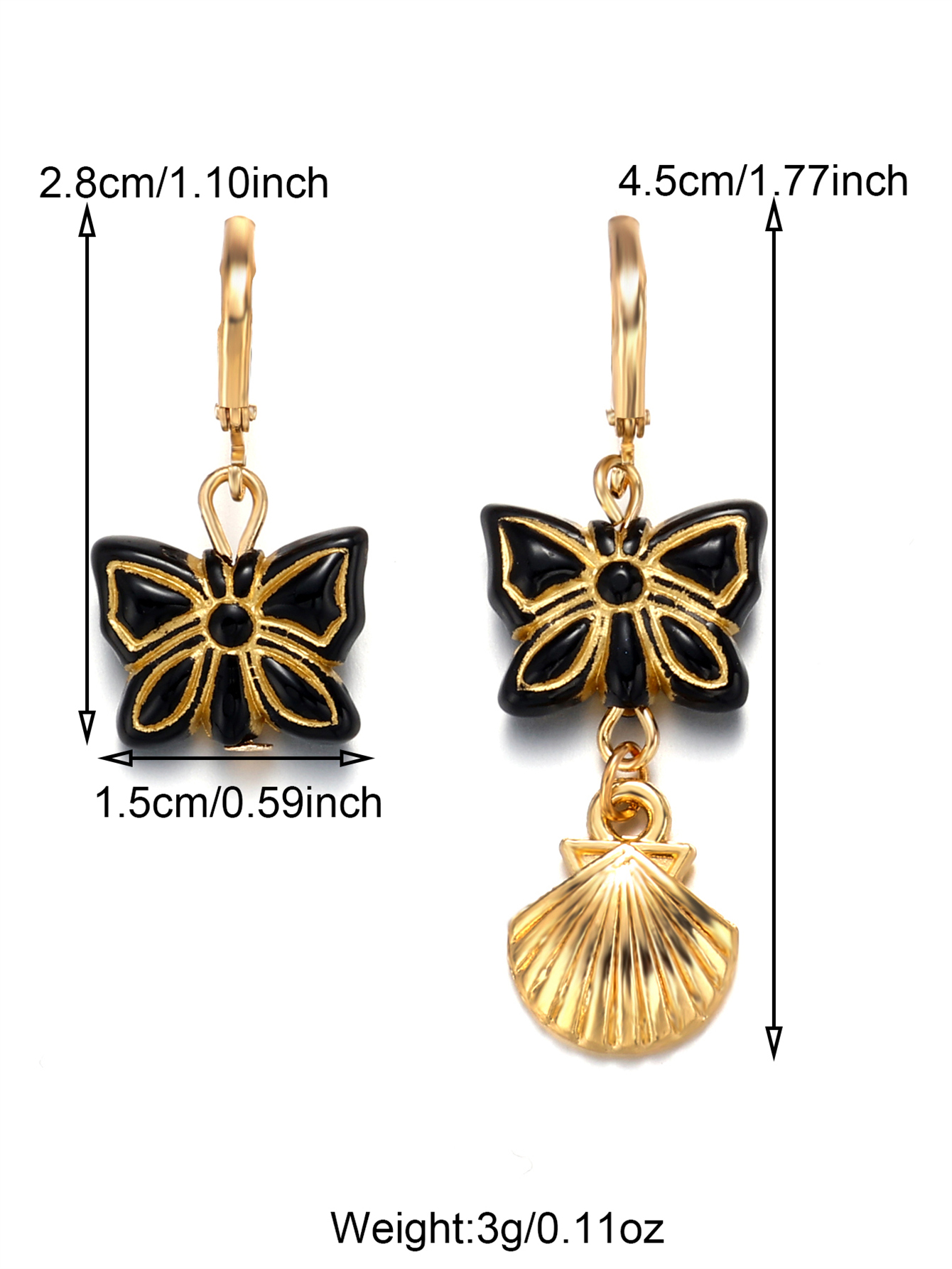 1 Pair Casual Beach Starfish Conch Shell Beaded Natural Stone 18K Gold Plated Drop Earrings display picture 13