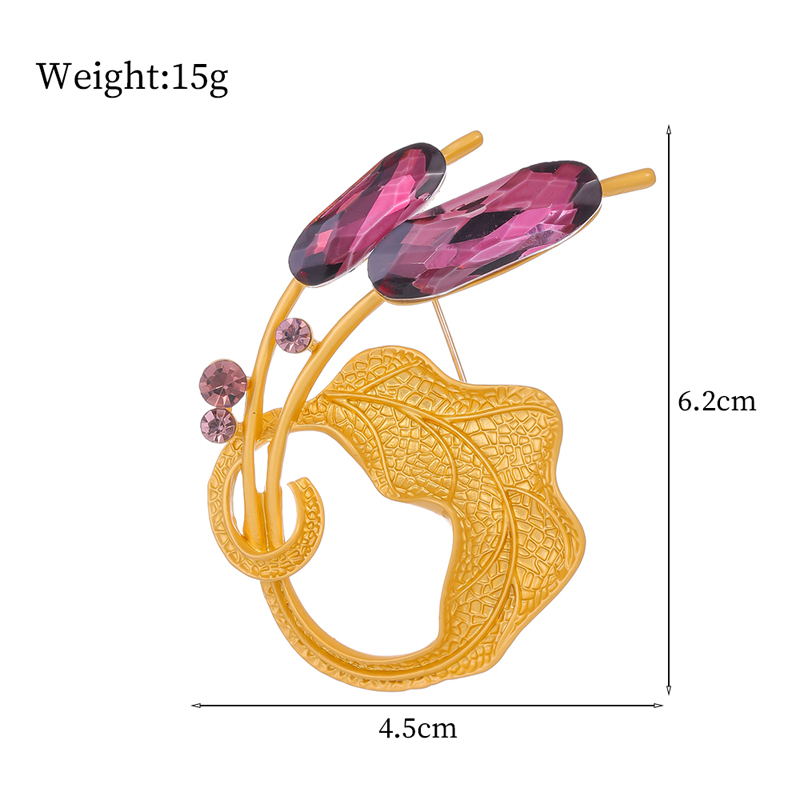 Elegant Classical Animal Flower Petal Alloy Inlay Rhinestones Women's Brooches display picture 18